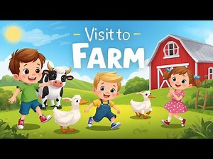 Visit to the farm preschool | Kindergarten Farm Animals | Kids Learning Videos | Nursery Rhymes Poem