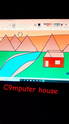 🛖computer me house ki droing#computer#house#short