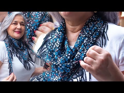 Haz una chalina o pañoleta en 30 minutos y 4 formas de usarla/Ideal para ti, para regalar o vender