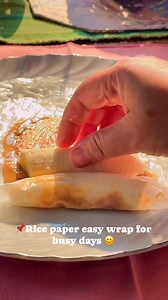 Moms are the strength of the house so first take good cake of yourself and then all the family members will stay healthy and happy 💗. Rice paper wrapped banana with peanut butter is a great combination. They're both a good source of fiber, peanut butter is a good source of protein and good fats, and you can use both to make good snacks and easy breakfast ideas. They can definitely be part of a balanced diet. Enjoy your busy morning with a healthy breakfast.. #highlight #viralvideoシ #highlights 
