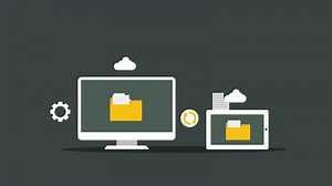 Download animated transfer data from pc to mobile ,Data synchronization, cloud file syncing, animation Data sync with computer and mobile on cloud server for free