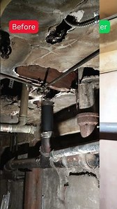 Damaged Plumbing Repaired | Before & After 🔧