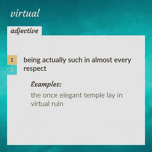 Virtual | meaning of Virtual