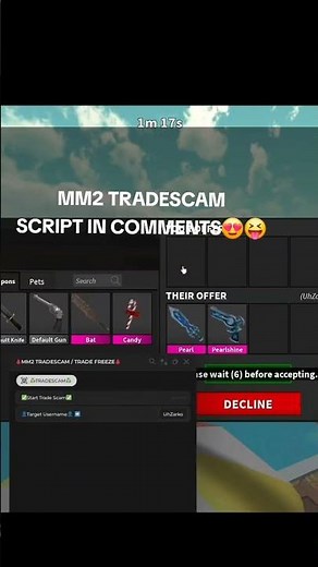 [💝🌹] Best Script For MM2! Trade Freeze , Trade Scam SCRIPT [MM2 ]