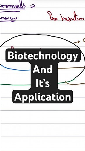 Biotechnology And It’s Application ONE SHOT