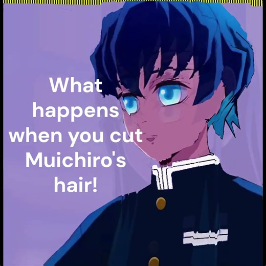 What happens when Muichiro cuts his hair #muichiro #demonslayer #fanart #mui #shorts #animeshorts