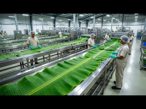 Inside the World’s Largest High-Tech Banana Leaf Processing Factory | You’ve Never Seen This Before