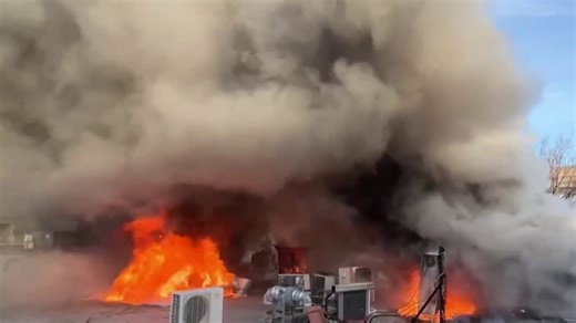 Fire tears through businesses along Bronx street