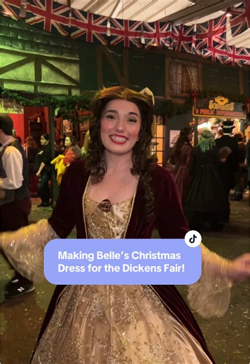 Belle's Christmas Dress Cosplay for the Dickens Fair