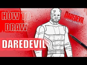 Draw DAREDEVIL From "Daredevil: Born Again" From a CIRCLE| Easy Step-By-Step Tutorial