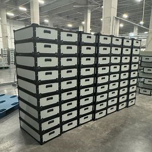 Customized 4mm Coroplast Folding Warehouse Corrugated Plastic Stackable Storage Boxes Clothing Pick Bins Storage Boxes and Bins