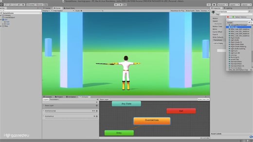Unity3D 动画系统教程 如何在Unity 3D中设置角色动画|动画层说明
