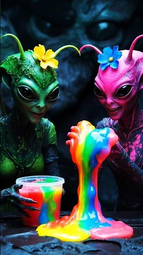 “When the aliens landed… the FIRST thing they fell in love with was SLIME 👽✨ #slime #asmr #atlas3i
