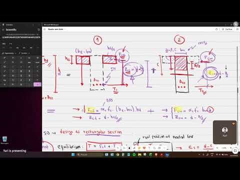 RC beam design (known flanged section) - class 10