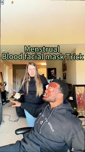 Menstrual Blood Facial Mask Prank