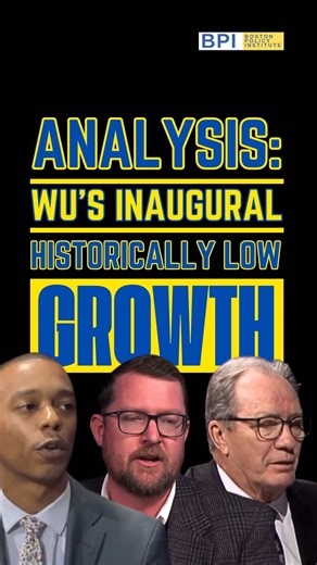 This is a clip of BPI’s Executive Director Greg Maynard talking about the biggest challenge that Mayor Wu faces in her 2nd term: historically little new construction in FY26, and the likelihood that this low growth continues in FY27 and FY28. Watch the whole interview on @Boston Neighborhood Network 1/08/26 episode of “Talk of the Neighborhoods”.