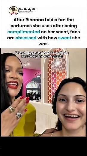 Rihanna sharing the perfumes she wears with a fan is so wholesome 🥹🌸 #rihanna