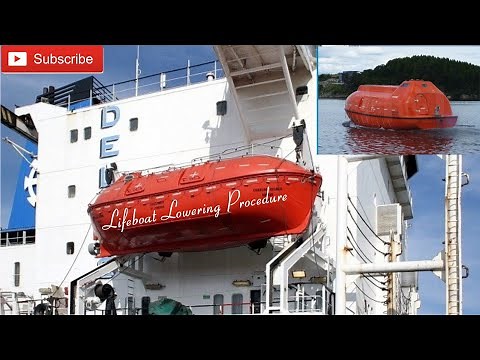 Lifeboat Launching Procedure On SHIP