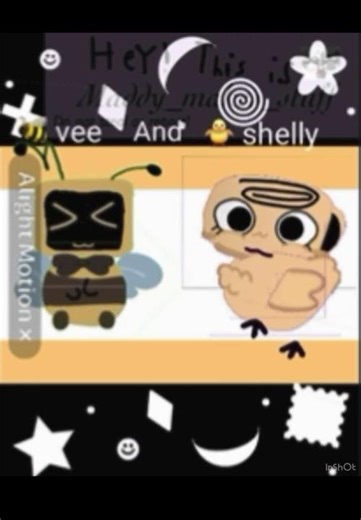 Bee vee and chicken shelly (the quality 😭) #vee #shelly #dandysworld #shellivision #chickenshelly