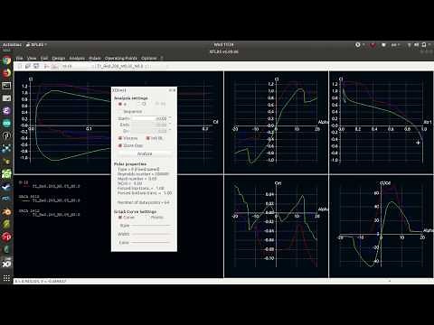 Getting Lift Curve Slopes and Drag Polars using XFLR5