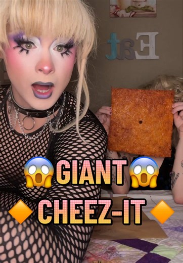 Making a Giant Cheez-It Snack at Home