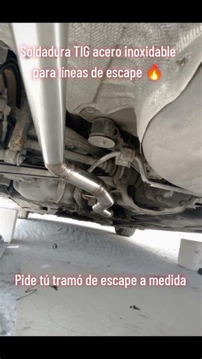 Tramo de escape en acero inoxidable 🔥🔥
