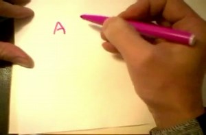 How to write shape relief alphabet.