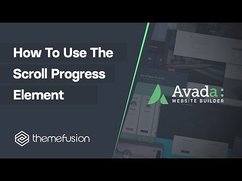 How To Use The Scroll Progress Element