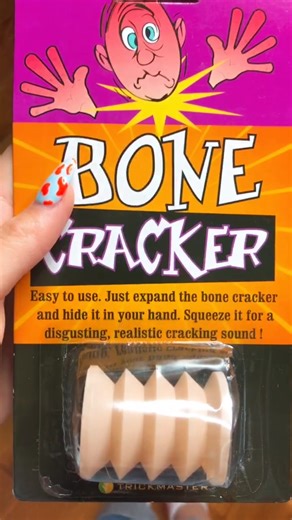 Bone Cracker Prank On Ashley😂🦴 #dailyprank On a scale of 1-10 how gross was the sound👂🤢💥
