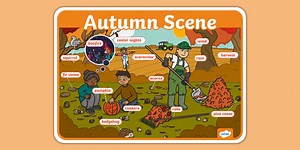 Autumn Scene Word Mat