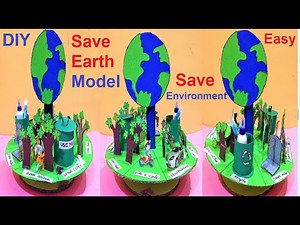Eco-Friendly DIY Model | Save Earth 3D Project Using Cardboard | HowToFunda
