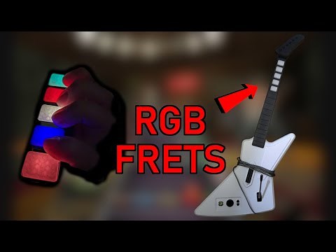 Xplorer Solderless Mech Fret Mod with RGB LEDs!! #clonehero #guitarhero #yarg #ghwtde