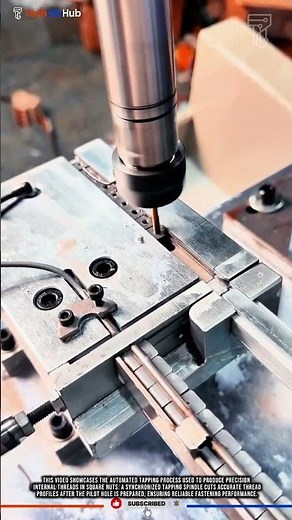 Innovation Square Nut Tapping Technology: Automated Internal Thread Cutting Process #tech