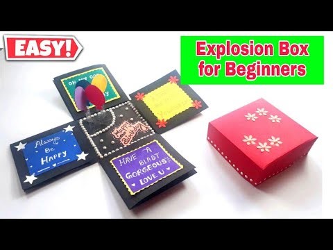 Birthday Explosion Box DIY | Explosion Box for Beginners | Easy Birthday Explosion Box Tutorial