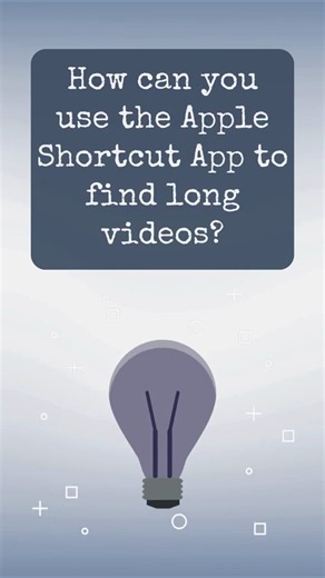 How can you use the Apple Shortcut App to find long videos? #photoorganizing #appleshortcuts