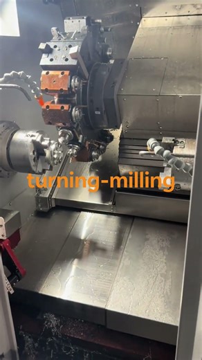 This Turn-Mill Machining Center significantly reduces production time for complex components.