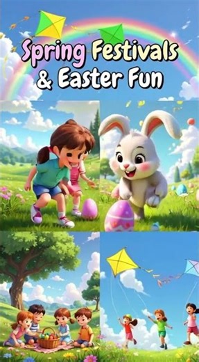 🐰 Spring Festivals & Easter Fun | Kids Educational Video