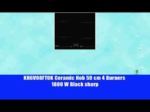KH6V08FT0K Ceramic Hob 59 cm 4 Burners 1800 W Black sharp