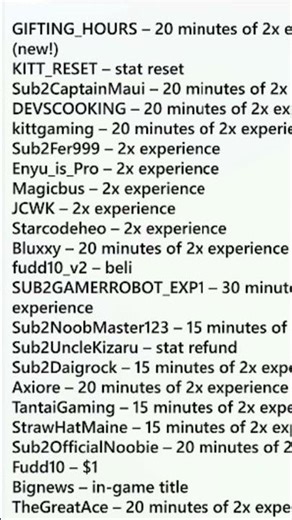 EXP CODE PART 2 #roblox #bloxfruits #codes