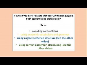 Academic Writing CRASH COURSE