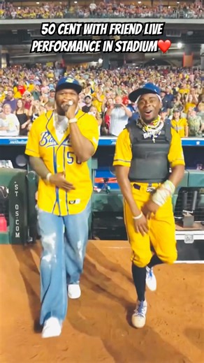50 cent with friend live performance in stadium❤️#rap #streetboys #hiphop #rapper #rapmusic #50cent