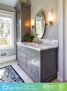 [Hot Item] Factory Customized Antique Style Rustic Face Frame Bathroom Cabinet Furniture