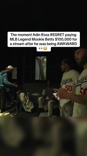 The moment Adin Ross REGRET paying MLB Legend Mookie Betts $100,000 for a stream after he was being AWKWARD 👀😳 #adinross #fyp