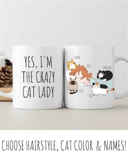 Personalize your Cat Mom Mug in just a few clicks!
