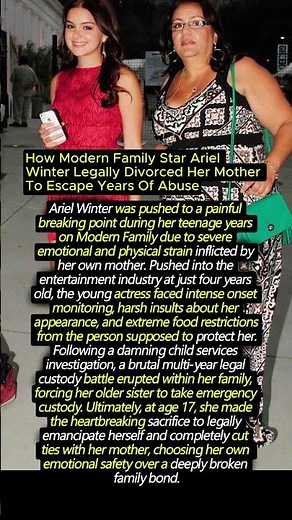 Star Ariel Winter Legally Divorced Her Mother To Escape Years Of Abuse#arielwinter#motherlove