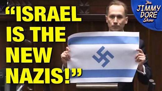 Polish MP Waves Israeli Flag With Swastika On It In Parliament! | Naeem Ravat