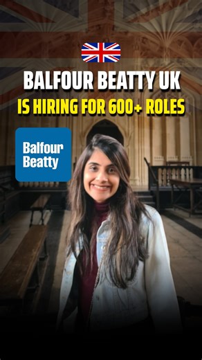 Nikita Singh on Instagram: "Comment JOBS for hiring link ⬇️ 🇬🇧 Balfour Beatty is hiring across the UK through their Early Careers programmes, ideal if you’re starting out and want to build a long-term career in infrastructure, construction and design. Early career roles open include: ➡️ Engineering (Civil, Structural & related streams) ➡️ Project Management & Planning ➡️ Design roles ➡️ Commercial & Quantity Surveying ➡️ Operations & Business functions Hiring locations across the UK include: ✅