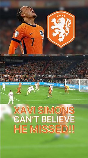Xavi Simons Can’t Believe He Misses for Netherlands vs Poland!