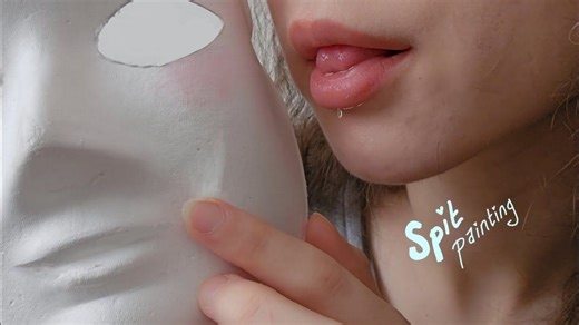 【gASMR】在口罩上吐口水🎭 | 疯狂的视觉刺激，带来刺痛感（无人声）