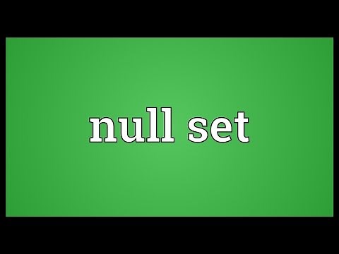 Null set Meaning